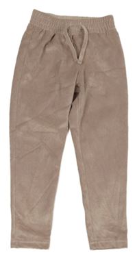 Světlerůžové žebrované sametové tepláky Zeeman