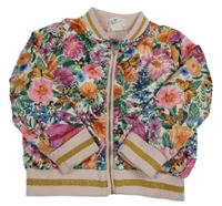 Bílá květinová lehká jarní bunda H&M