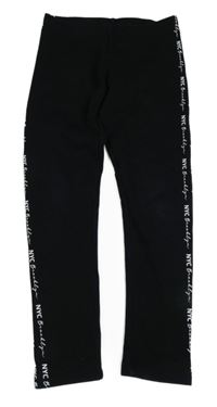 Černé teplákové legíny s nápisem C&A