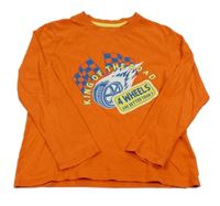Oranžové triko s potiskem Lupilu