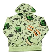 Neonově zelená mikina Minecraft s kapucí Primark