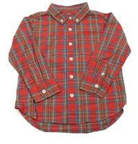 Červeno-barevná kostkovaná košile GAP