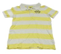 Žluto-bílé pruhované polo tričko s nápisem OshKosh