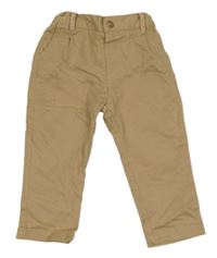 Béžové plátěné kalhoty TOFFY HOUSE