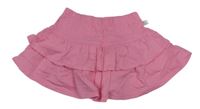 Růžová tepláková sukně s volány Liegelind