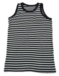 Šedo-černé pruhované tílko 