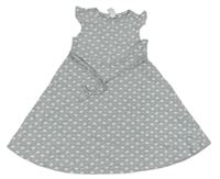 Šedé bavlněné šaty s konvičkami H&M