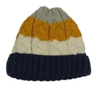 Šedo-hořčicovo-bílá čepice F&F