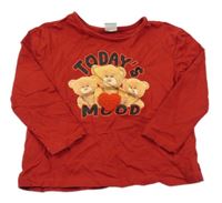 Červené triko s plyšovými medvědy LC Waikiki