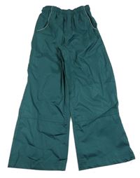 Smaragdové šusťákové nepromokavé funkční kalhoty crane