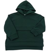 Tmavozelená 3D vzorovaná mikina s kapucí Shein