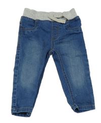 Modré rifle s úpletový pasem C&A