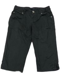 Černé plátěné crop kalhoty Tommy Hilfiger