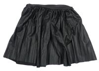 Černá plisovaná koženková sukně Destination