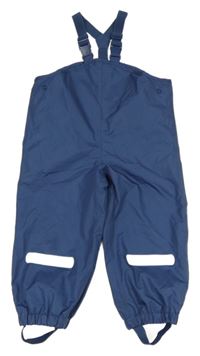 Tmavomodré šusťákové laclové podšité kalhoty Impidimpi