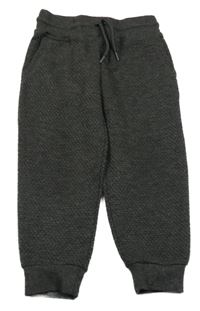 Tmavošedé strukturované tepláky Primark