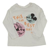 Bíé triko s Minnie Disney