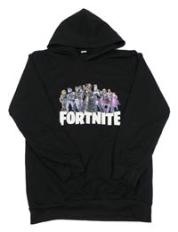 Černá mikina s kapucí - Fortnite