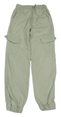 Zelenkavé cargo cuff rifle Zara