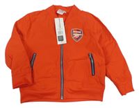 Nové - červený šusťákový fotbalový podšitý bomber - Arsenal 
