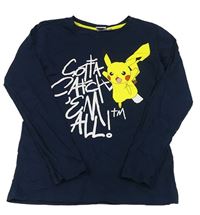 Tmavomodré triko Pikachu 