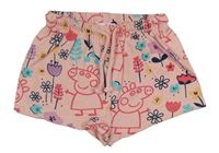 Světlerůžové teplákové kraťasy s Pepinou zn. Matalan