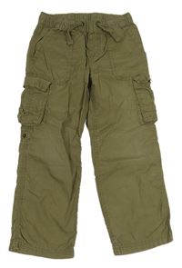 Khaki plátěné cargo kalhoty Lupilu