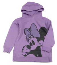 Fialová mikina s Minnií a kapucí Disney