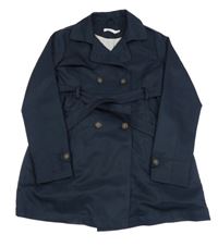 Tmavomodrý šusťákový jarní kabát s páskem Name it 