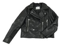 Černý koženkový crop jarní křivák Zara