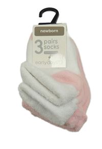 Nové - 3x - Bílo-růžové ponožky Early Days