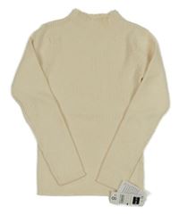 Nové - Béžový žebrovaný svetr se stojáčkem Dunnes