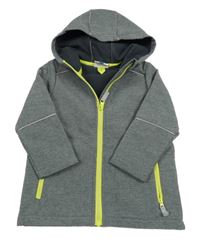 Šedá softshellová jarní bunda s kapucí Topolino 