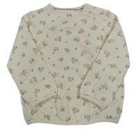 Pudrová mikina s kytičkami C&A