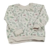 Světlerůžová mikina s listy Primark