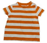 Bílo-oranžové pruhované tričko F&F