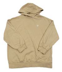 Béžová mikina se srdíčkem a kapucí 