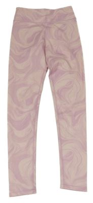 Světlerůžové vzorované sportovní legíny H&M