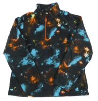 Černo-barevná batikovaná fleecová funkční mikina Mountain Warehouse