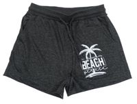 Šedé melírované kraťasy 