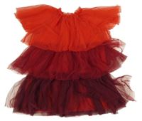 Červeno-vínové tylové šaty H&M