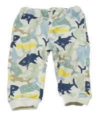 Bílé tepláky se žraloky Topomini