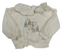 Smetanová oversize mikina Peter Rabbit s límečkem M&S