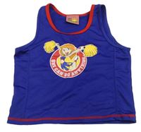 Safírovo-červený sportovní crop top s roztleskávačkou Disney