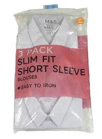 3x - Bílá halenka s krátkým rukávem M&S