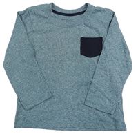 Šalvějové melírované triko s kapsou PRIMARK