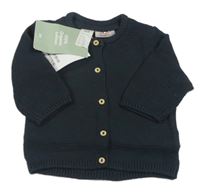 Nové - tmavomodrý propínací svetr H&M
