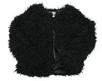 Černá huňatá podšitá bunda H&M