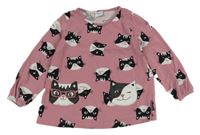 Starorůžové triko s kočičkami POLARN O. PYRET