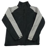 Černo-šedá fleecová funkční propínací mikina MOUNTAIN WAREHOUSE